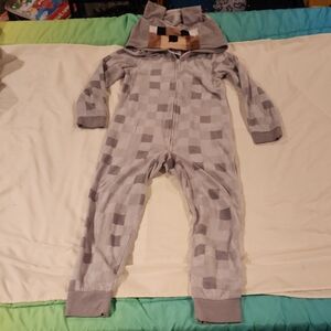 Minecraft Dog Kids One-Piece with Hood. Size 8